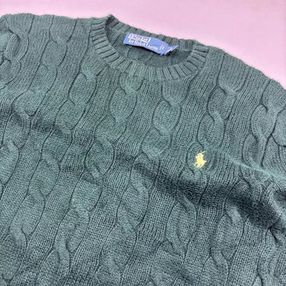 Green Ralph Lauren Knitted Sweater - XS - Excellent Condition - Revaleur