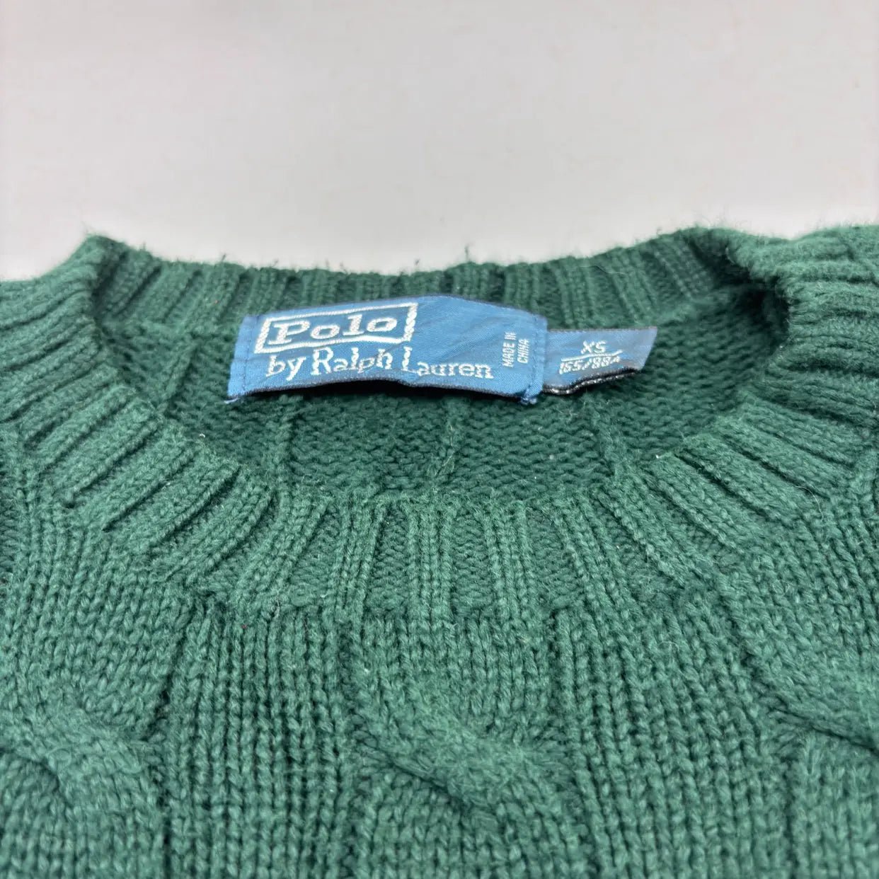 Green Ralph Lauren Knitted Sweater - XS - Excellent Condition - Revaleur