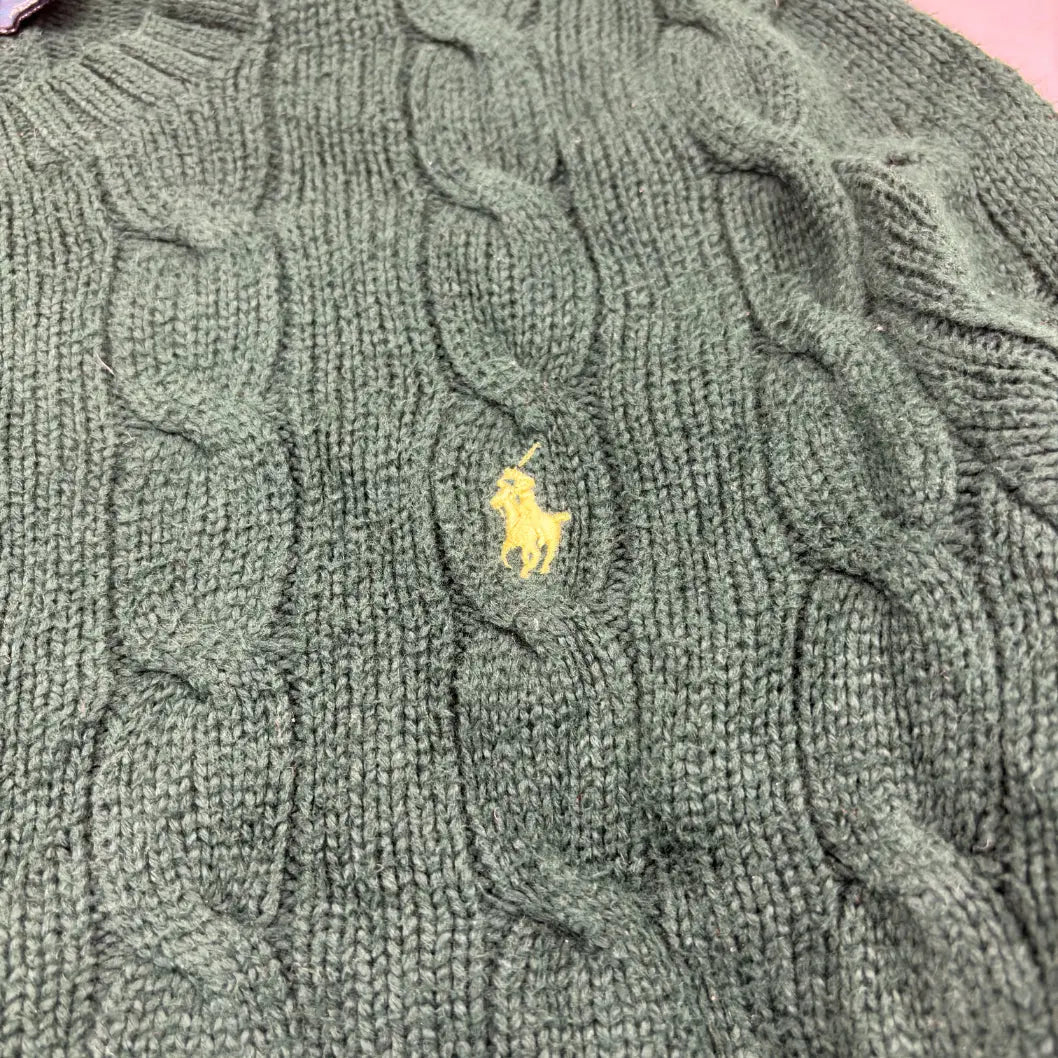 Green Ralph Lauren Knitted Sweater - XS - Excellent Condition - Revaleur