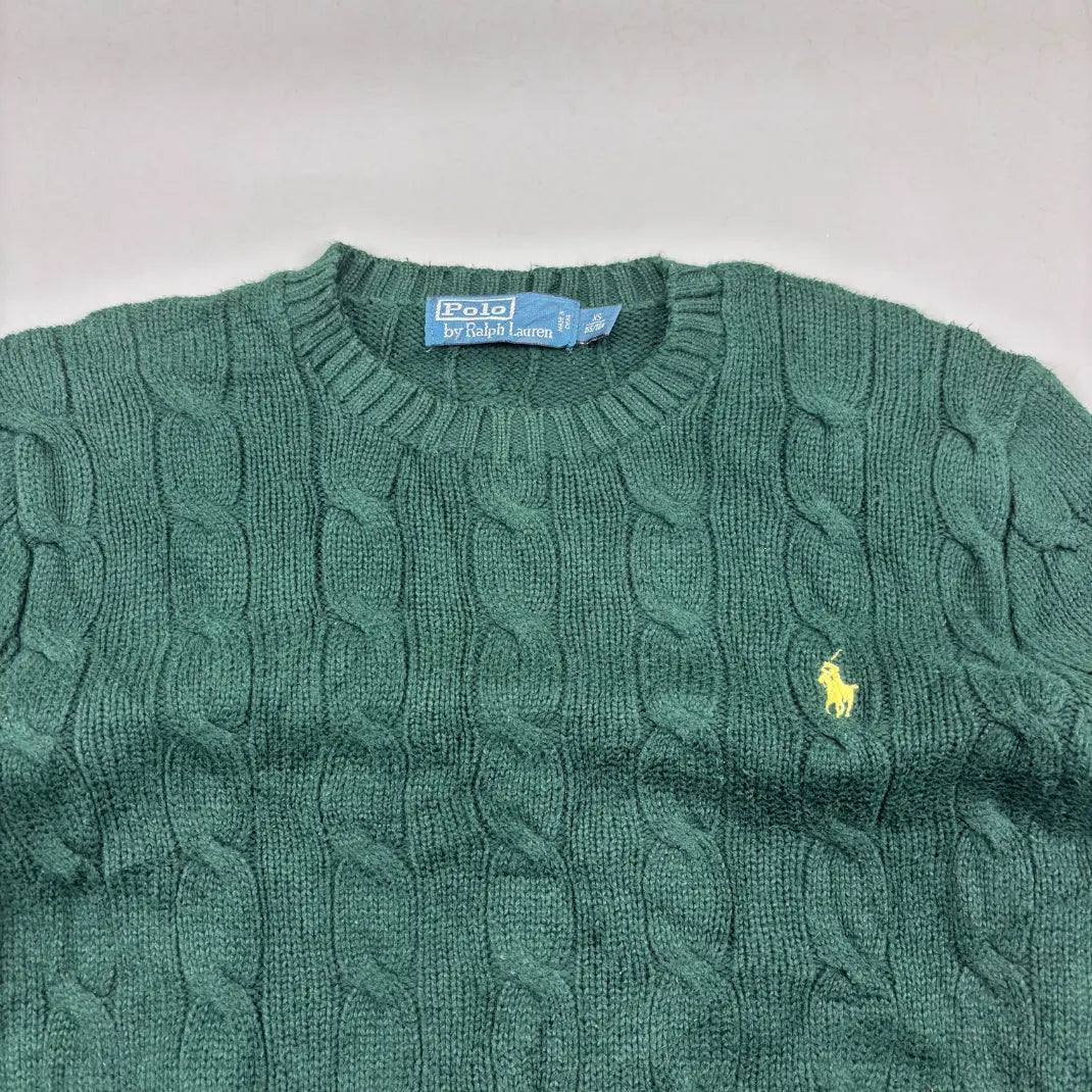 Green Ralph Lauren Knitted Sweater - XS - Excellent Condition - Revaleur