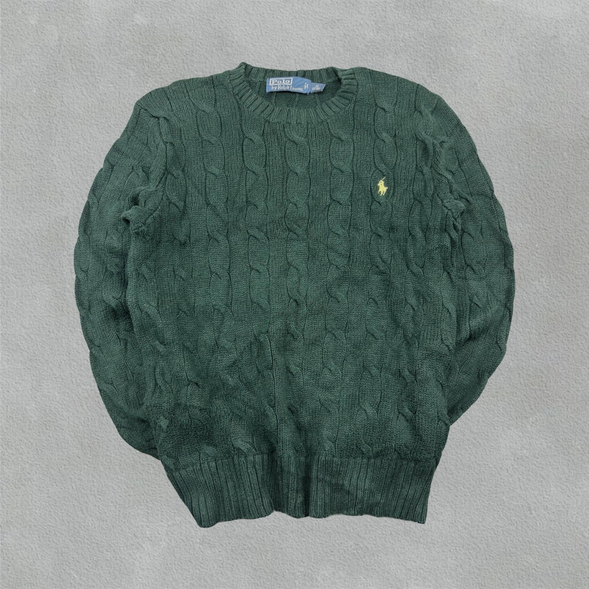 Green Ralph Lauren Knitted Sweater - XS - Excellent Condition - Revaleur
