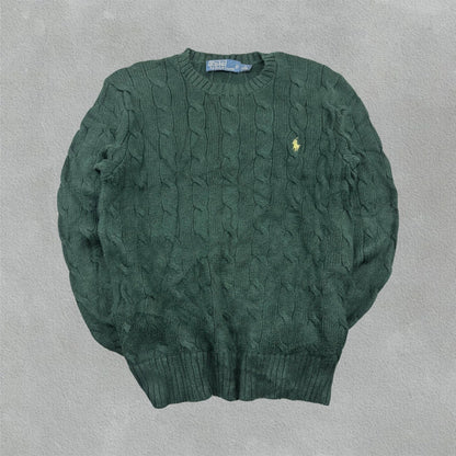 Green Ralph Lauren Knitted Sweater - XS - Excellent Condition - Revaleur