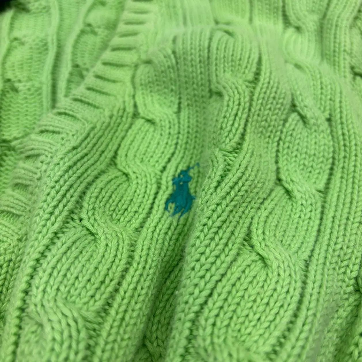 Green Ralph Lauren Knitted V - Neck - S - New, Never Worn - Revaleur