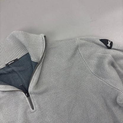 Grey Denham Half Zip - Men M - Very Good - Revaleur