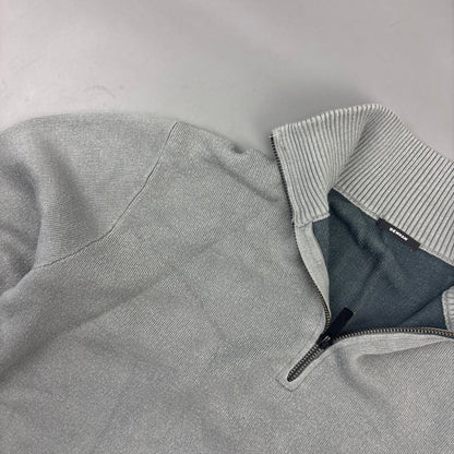 Grey Denham Half Zip - Men M - Very Good - Revaleur