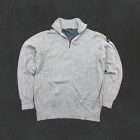 Grey Denham Half Zip - Men M - Very Good - Revaleur
