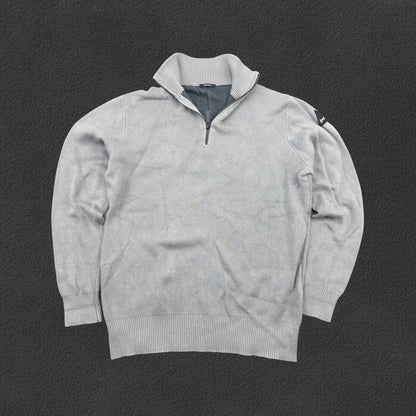 Grey Denham Half Zip - Men M - Very Good - Revaleur