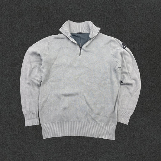 Grey Denham Half Zip - Men M - Very Good - Revaleur