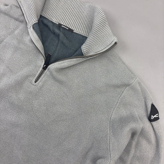Grey Denham Half Zip - Men M - Very Good - Revaleur