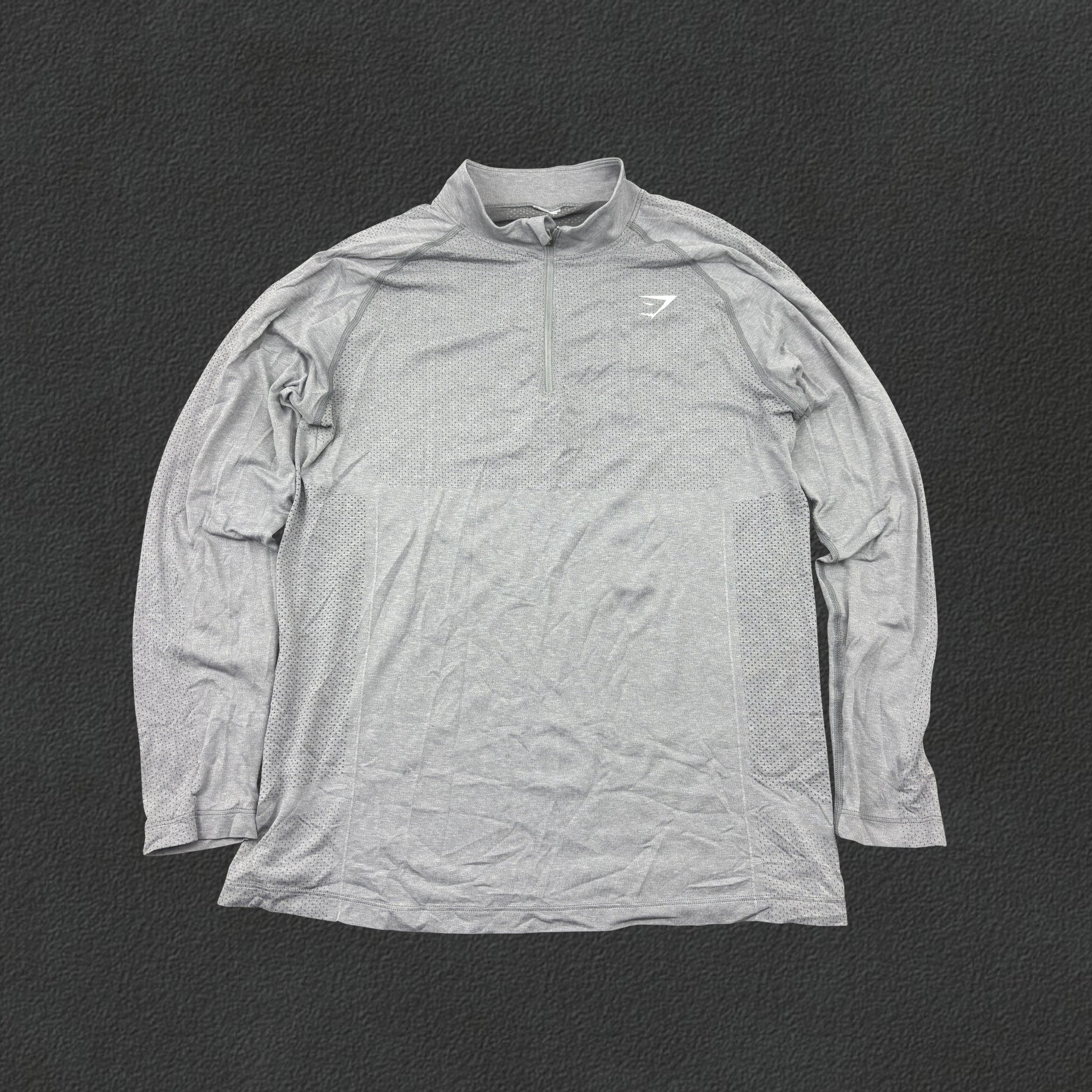 Grey Gymshark Half Zip - Men XL - Very Good - Revaleur
