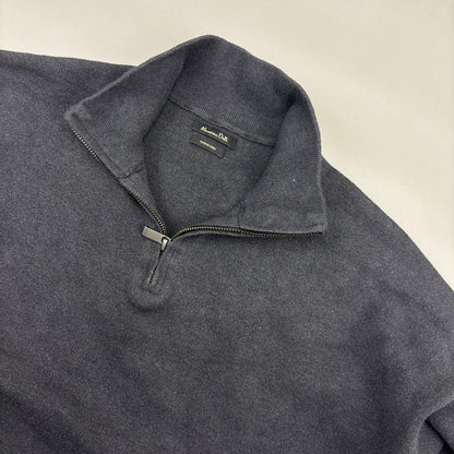 Grey Massimo Dutti Half Zip - Men XL - Very Good - Revaleur