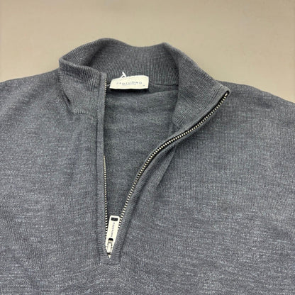 Grey Profuomo Half Zip - Men M - Very Good - Revaleur
