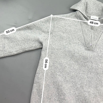 Grey Profuomo Half Zip - Men M - Very Good - Revaleur