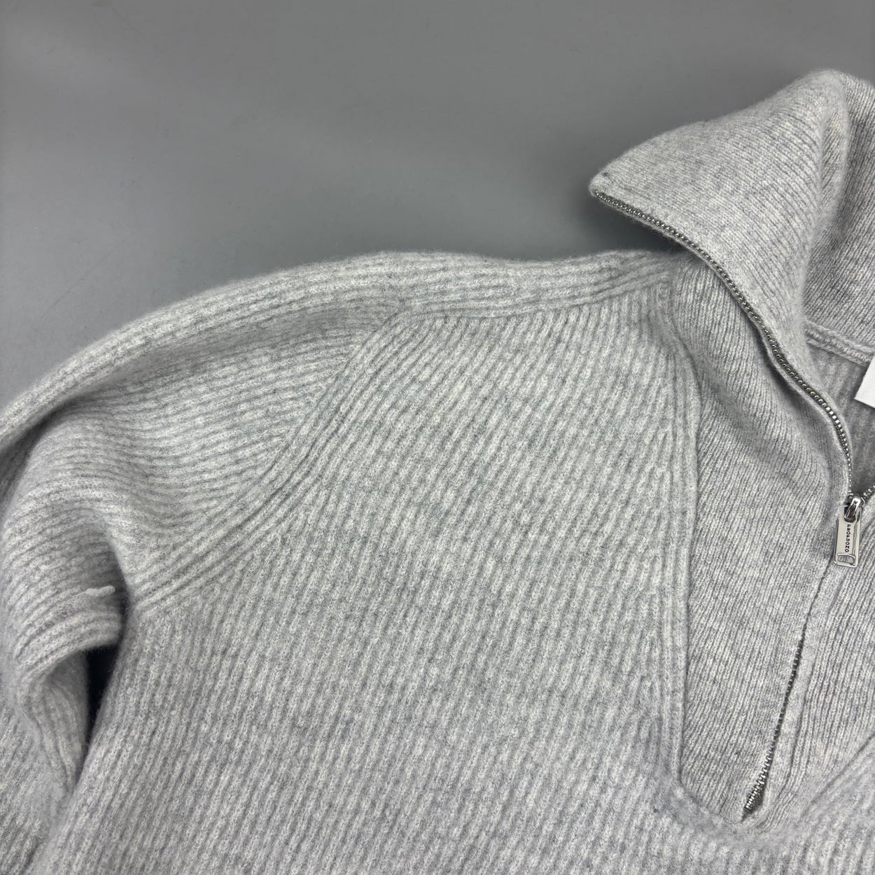 Grey Profuomo Half Zip - Men M - Very Good - Revaleur
