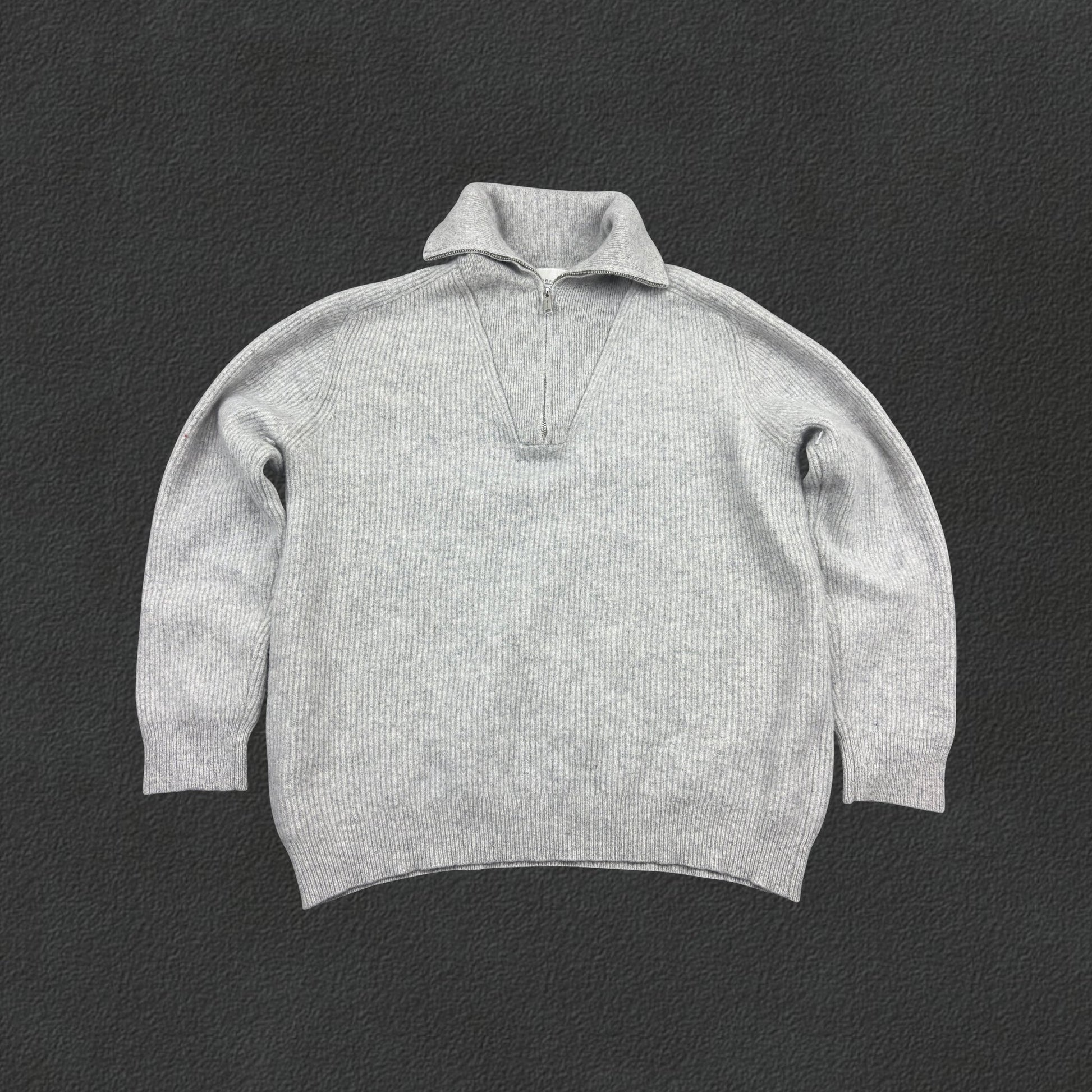 Grey Profuomo Half Zip - Men M - Very Good - Revaleur