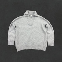 Grey Profuomo Half Zip - Men M - Very Good - Revaleur
