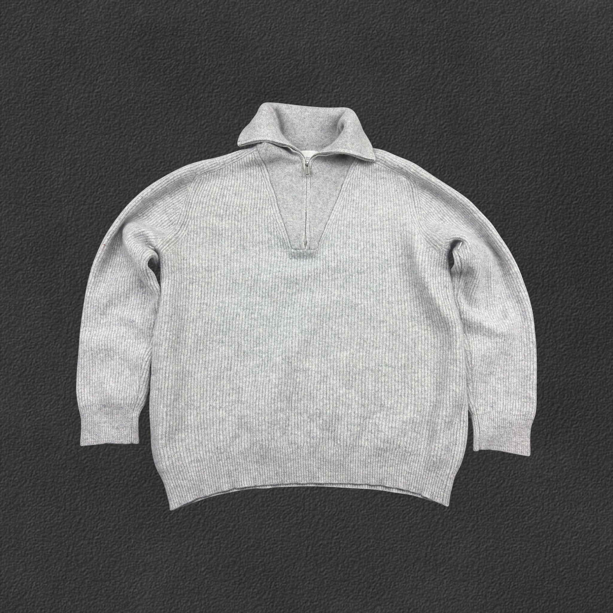 Grey Profuomo Half Zip - Men M - Very Good - Revaleur