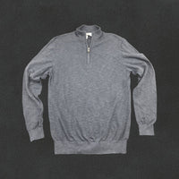 Grey Profuomo Half Zip - Men M - Very Good - Revaleur