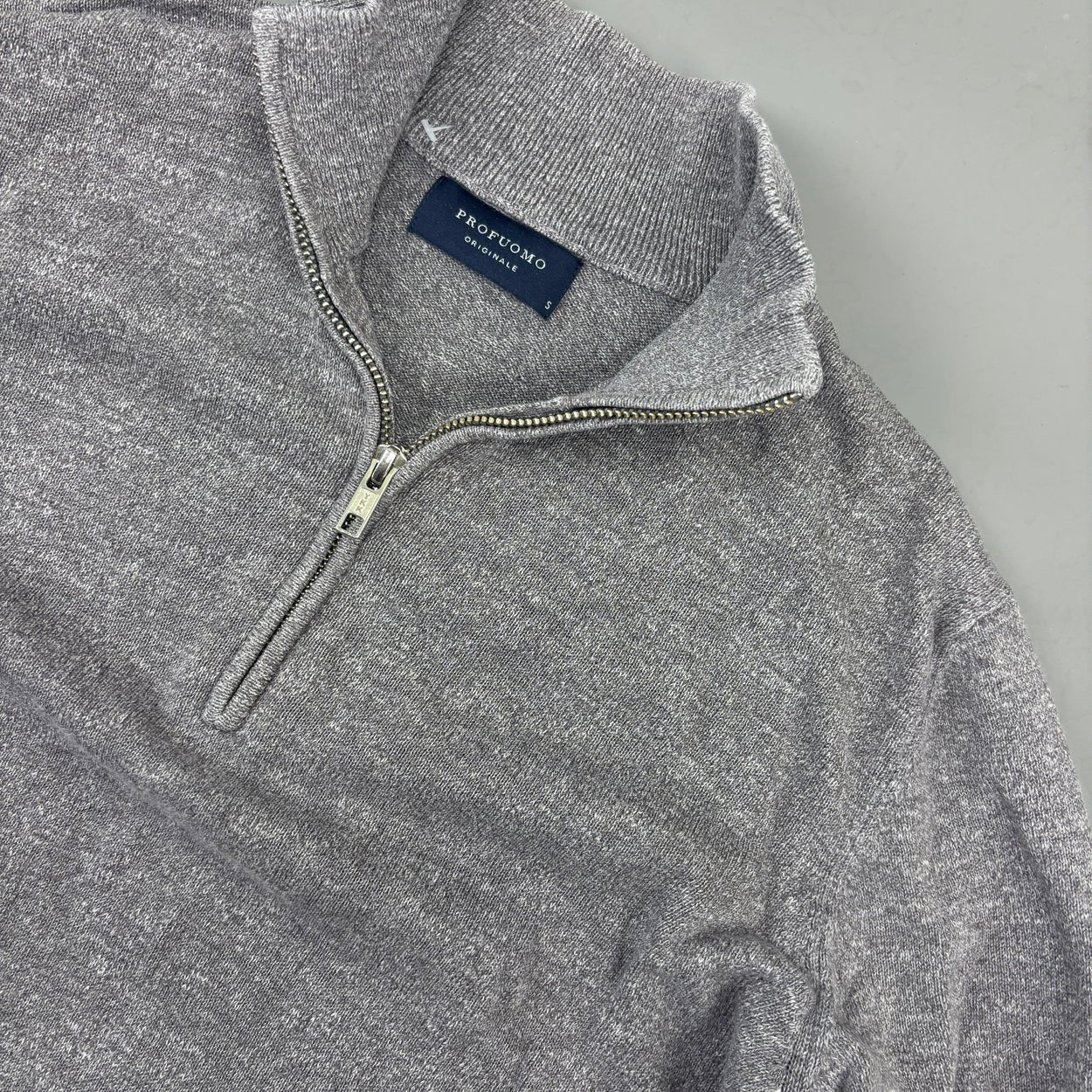 Grey Profuomo Half Zip - Men S - Very Good - Revaleur