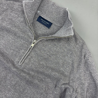 Grey Profuomo Half Zip - Men S - Very Good - Revaleur