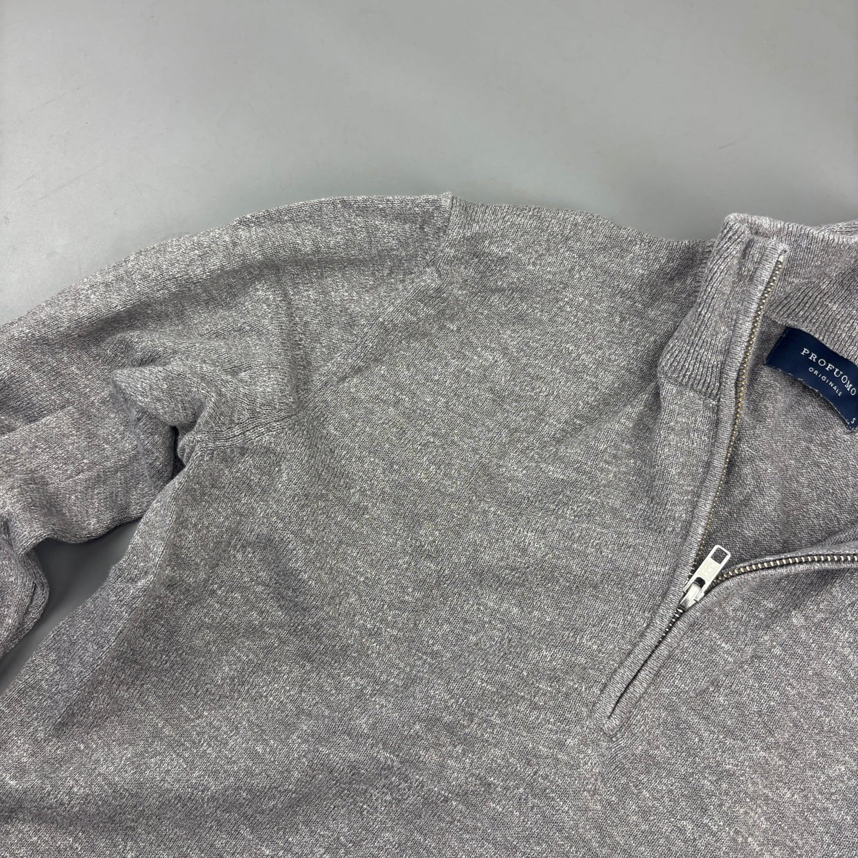 Grey Profuomo Half Zip - Men S - Very Good - Revaleur