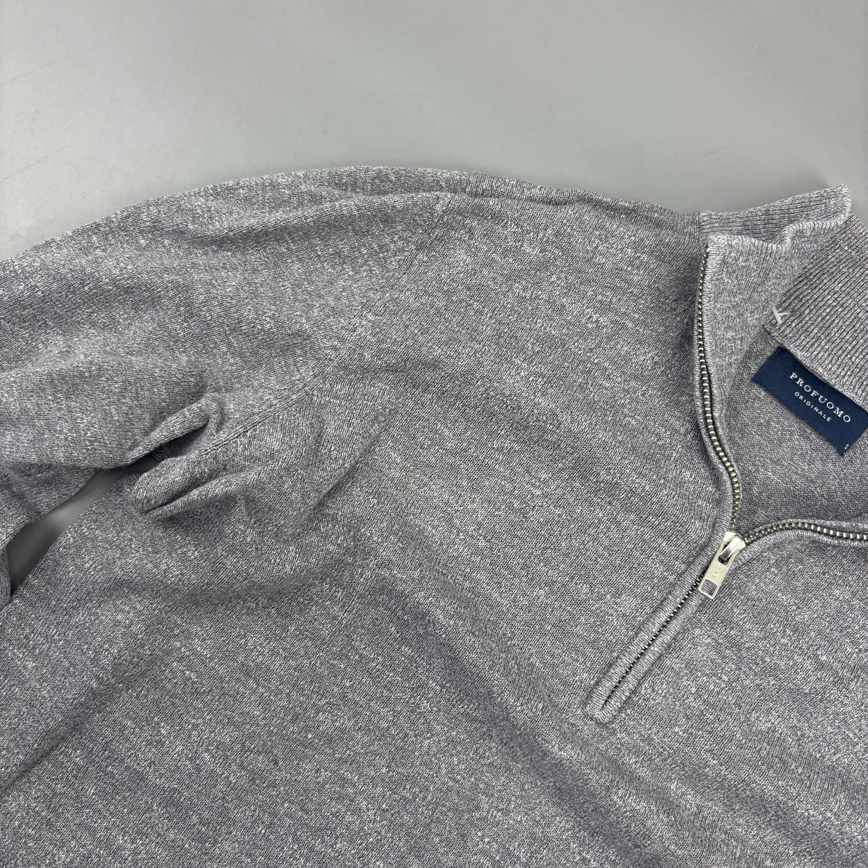 Grey Profuomo Half Zip - Men S - Very Good - Revaleur