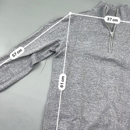 Grey Profuomo Half Zip - Men S - Very Good - Revaleur