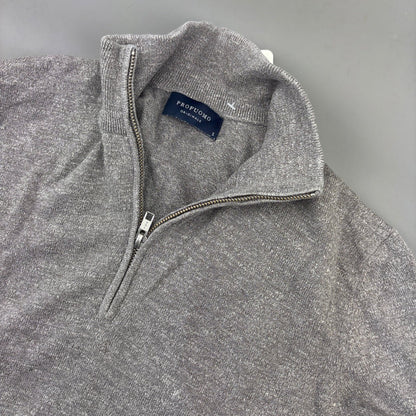 Grey Profuomo Half Zip - Men S - Very Good - Revaleur