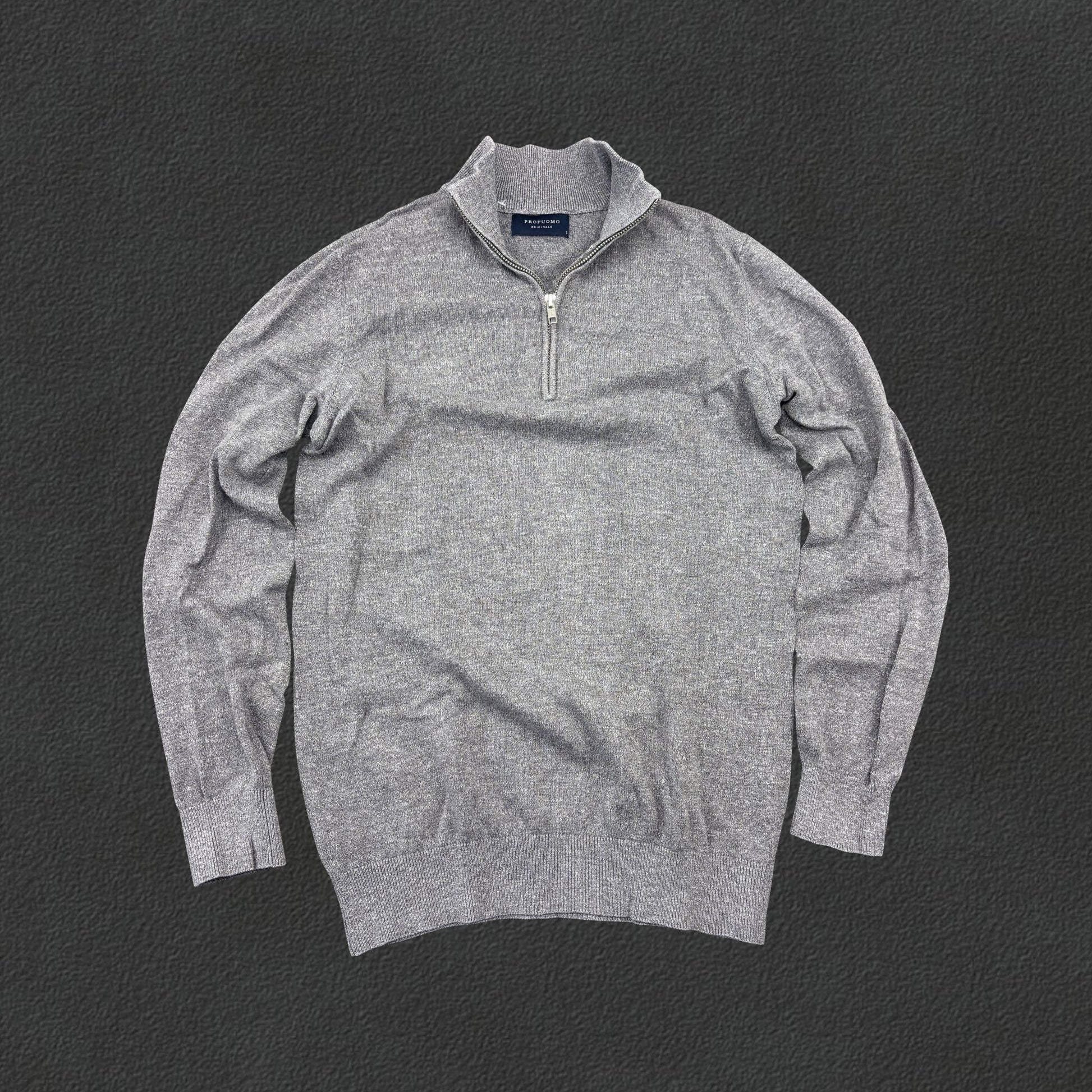 Grey Profuomo Half Zip - Men S - Very Good - Revaleur