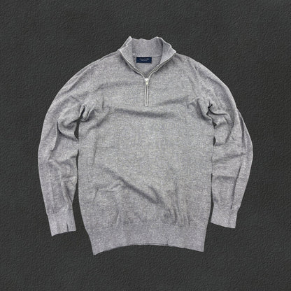 Grey Profuomo Half Zip - Men S - Very Good - Revaleur