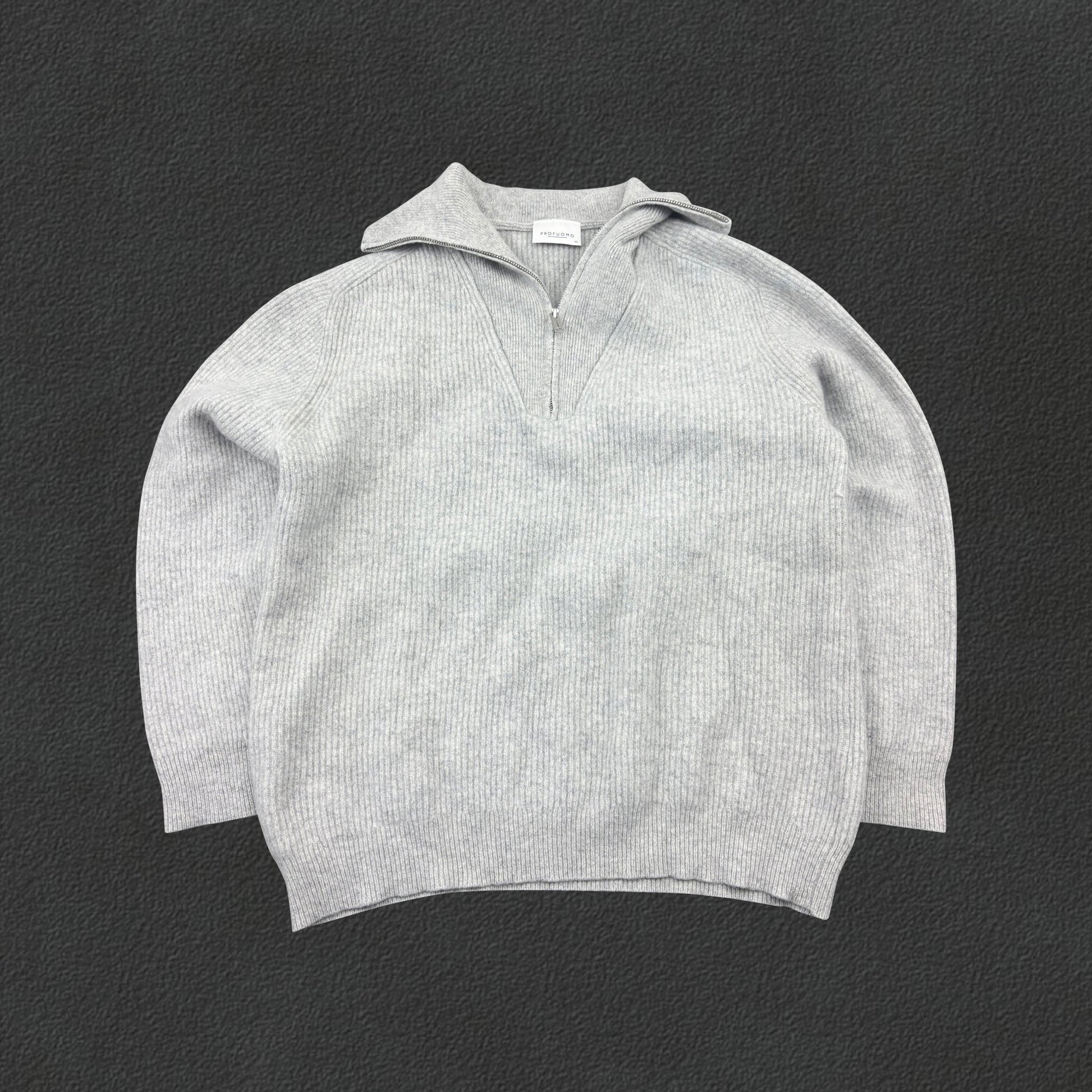 Grey Profuomo Half Zip - Men XS - Very Good - Revaleur