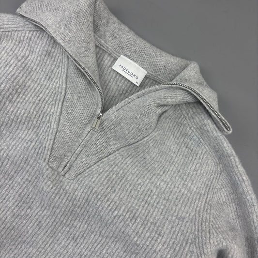 Grey Profuomo Half Zip - Men XS - Very Good - Revaleur