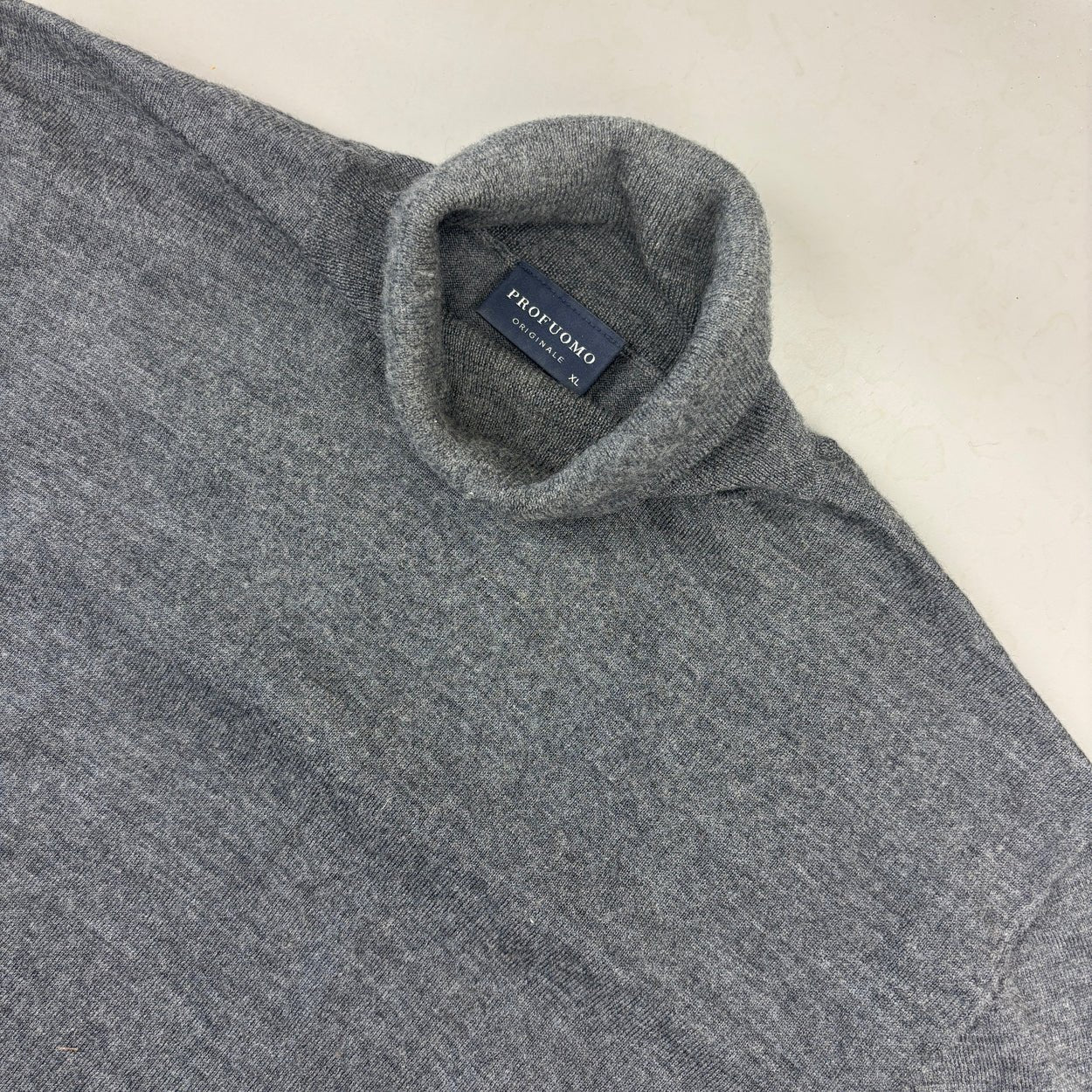 Grey Profuomo Turtleneck - Men XL - Very Good - Revaleur
