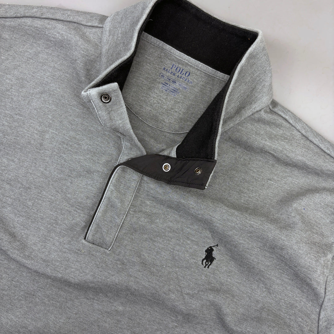 Grey Ralph Lauren Buttoned Sweater - Men XXL - Very Good - Revaleur