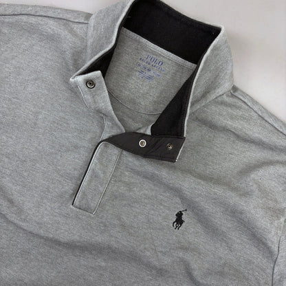 Grey Ralph Lauren Buttoned Sweater - Men XXL - Very Good - Revaleur