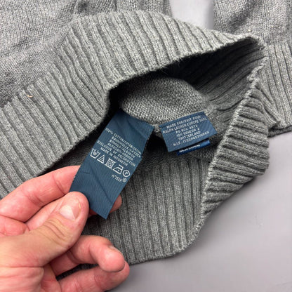 Grey Ralph Lauren Buttoned Sweater - XXL - Very Good - Revaleur