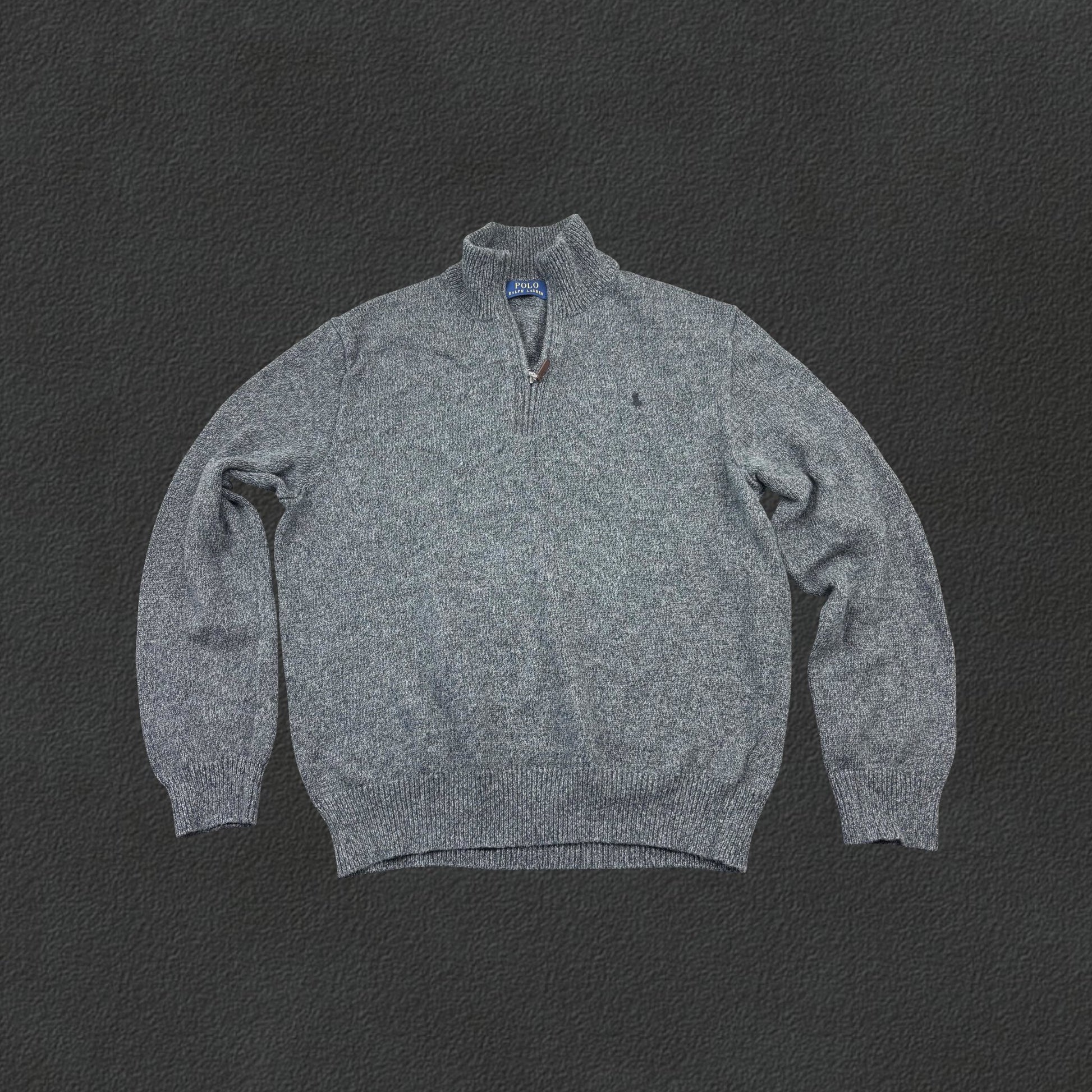 Grey Ralph Lauren Half Zip - Men L - New - Revaleur