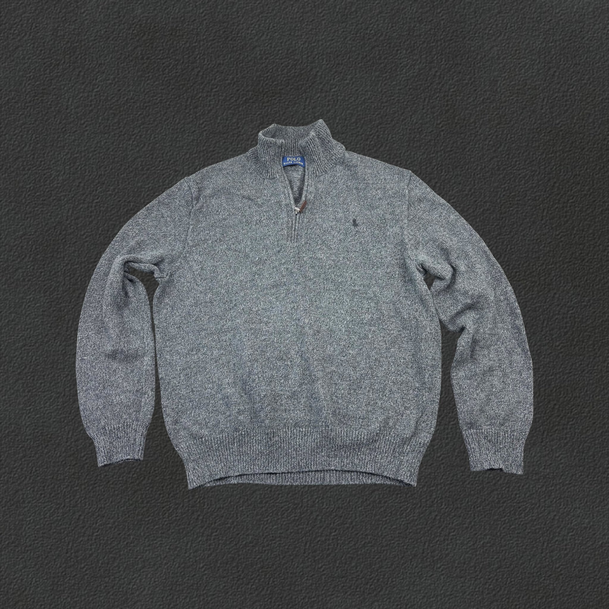 Grey Ralph Lauren Half Zip - Men L - New - Revaleur