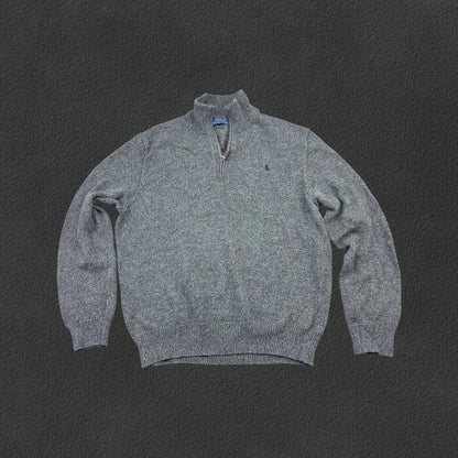 Grey Ralph Lauren Half Zip - Men L - New - Revaleur