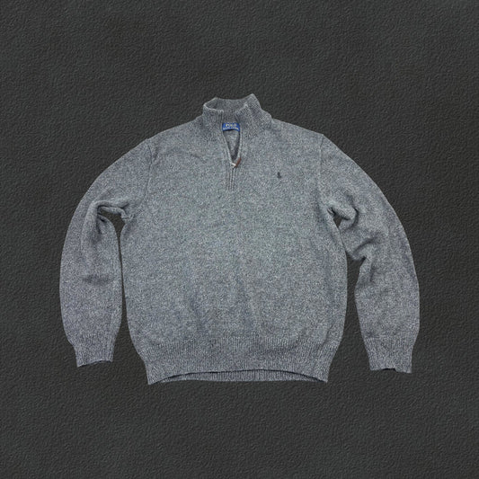 Grey Ralph Lauren Half Zip - Men L - New - Revaleur
