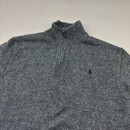 Grey Ralph Lauren Half Zip - Men L - New - Revaleur