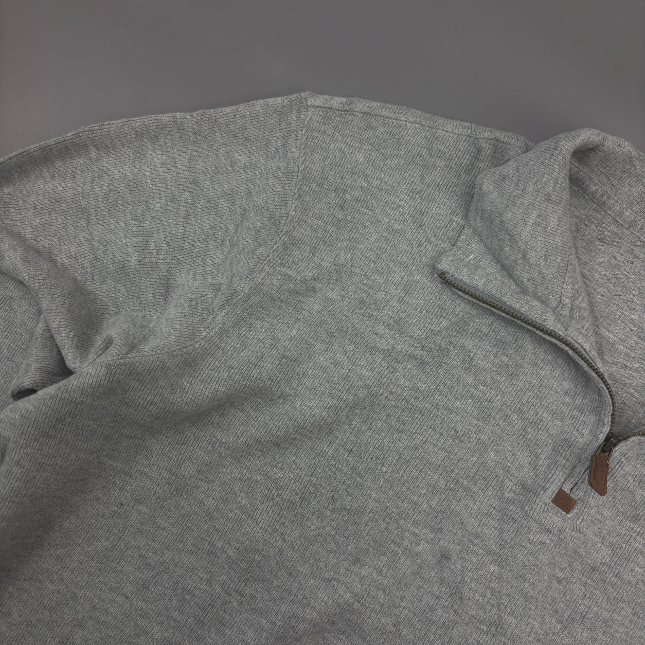 Grey Ralph Lauren Half Zip - Men L - Very Good - Revaleur