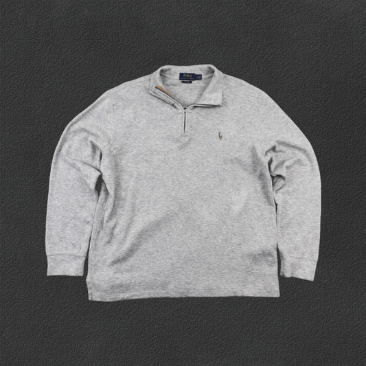 Grey Ralph Lauren Half Zip - Men L - Very Good - Revaleur