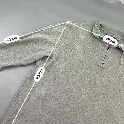 Grey Ralph Lauren Half Zip - Men L - Very Good - Revaleur