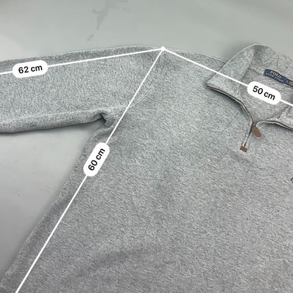 Grey Ralph Lauren Half Zip - Men L - Very Good - Revaleur