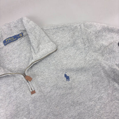 Grey Ralph Lauren Half Zip - Men L - Very Good - Revaleur