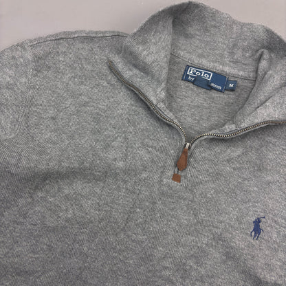 Grey Ralph Lauren Half Zip - Men M - Very Good - Revaleur