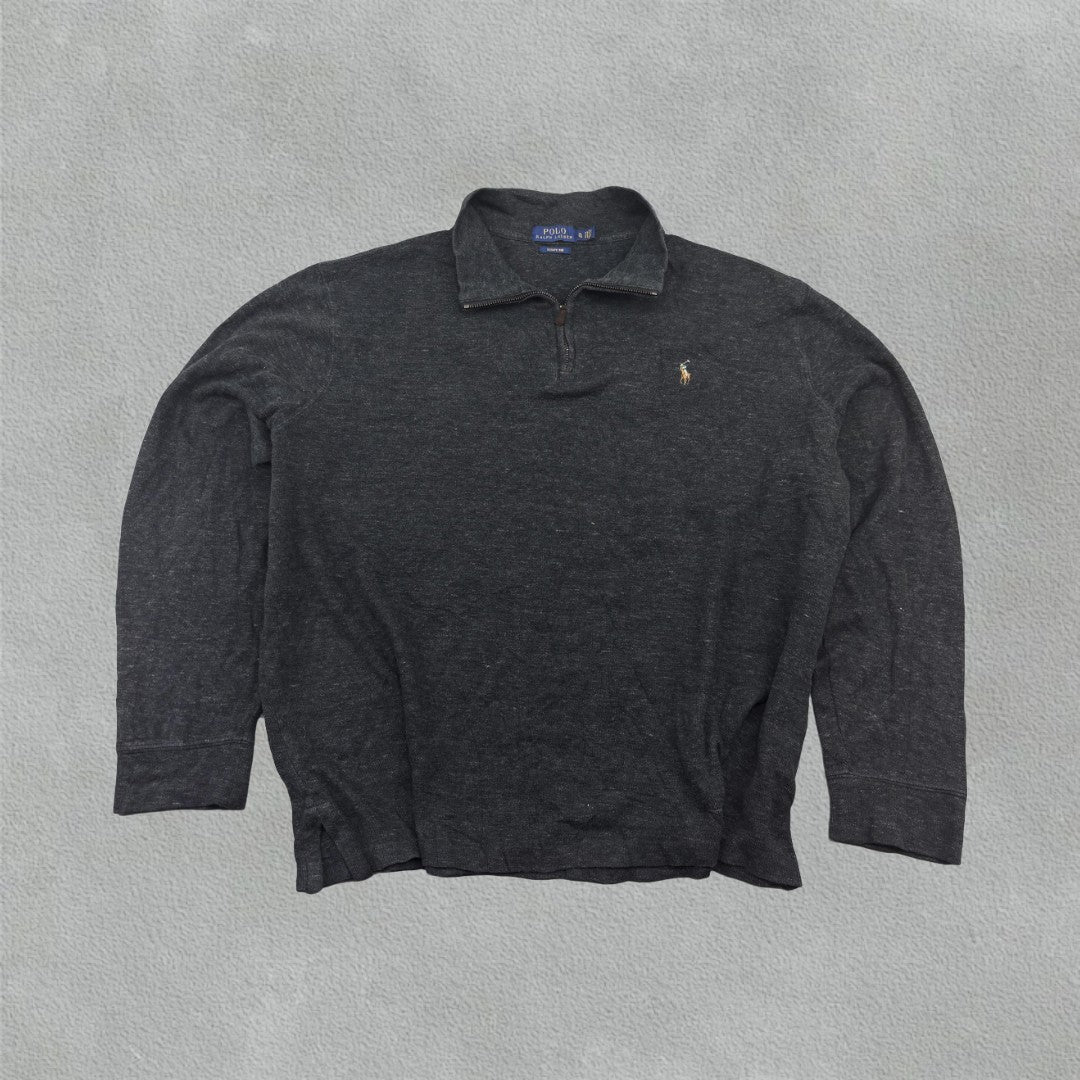 Grey Ralph Lauren Half Zip - Men XL - Very Good - Revaleur