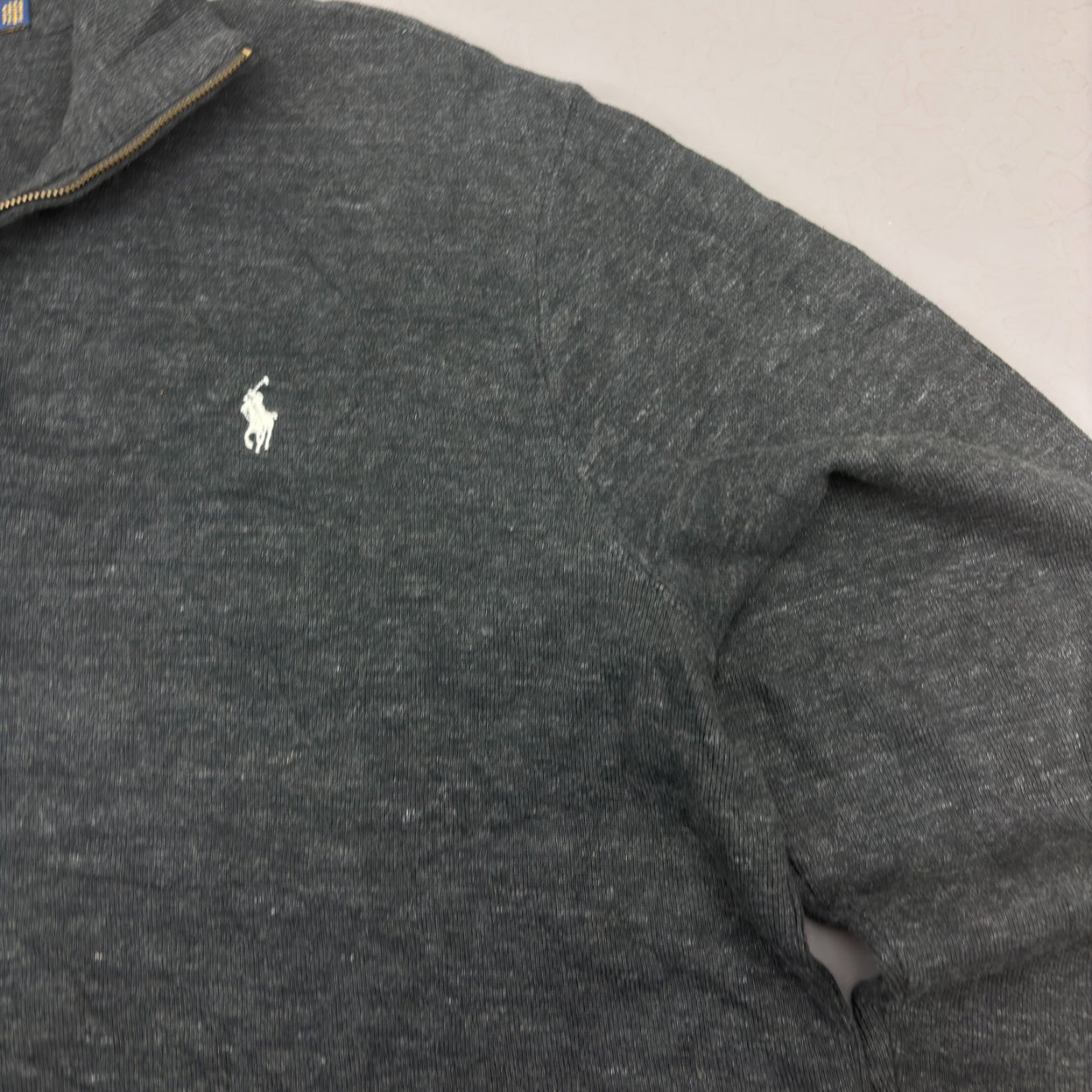 Grey Ralph Lauren Half Zip - Men XL - Very Good - Revaleur