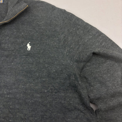 Grey Ralph Lauren Half Zip - Men XL - Very Good - Revaleur